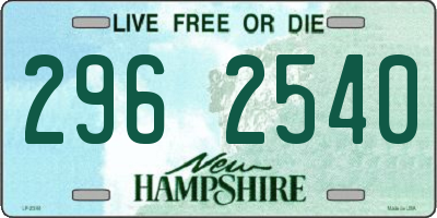 NH license plate 2962540