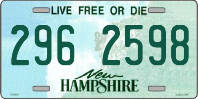 NH license plate 2962598