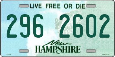 NH license plate 2962602