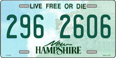 NH license plate 2962606