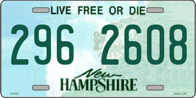 NH license plate 2962608