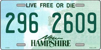 NH license plate 2962609