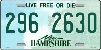 NH license plate 2962630