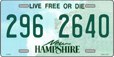 NH license plate 2962640