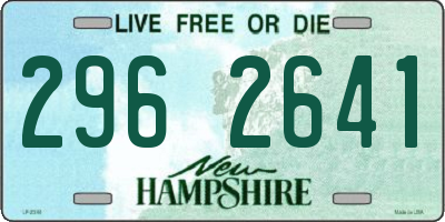 NH license plate 2962641