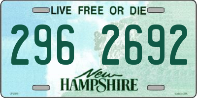 NH license plate 2962692