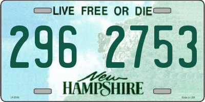NH license plate 2962753