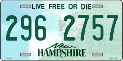 NH license plate 2962757