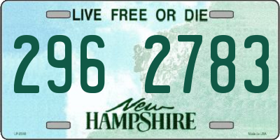 NH license plate 2962783