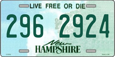 NH license plate 2962924
