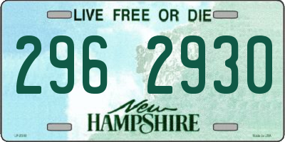 NH license plate 2962930