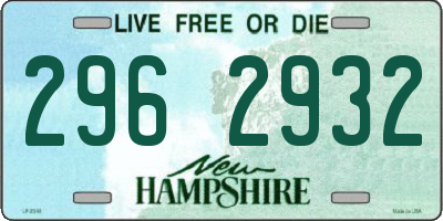 NH license plate 2962932