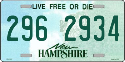 NH license plate 2962934