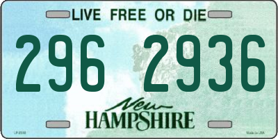 NH license plate 2962936