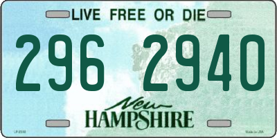 NH license plate 2962940