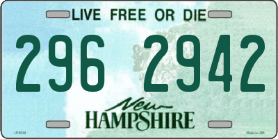 NH license plate 2962942