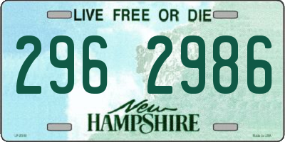 NH license plate 2962986