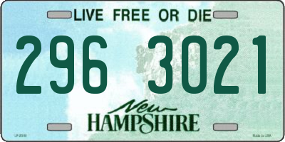 NH license plate 2963021
