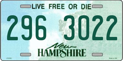 NH license plate 2963022