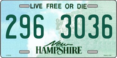NH license plate 2963036