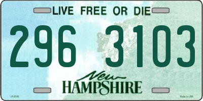 NH license plate 2963103