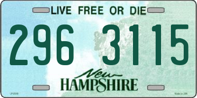 NH license plate 2963115