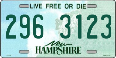 NH license plate 2963123