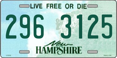 NH license plate 2963125