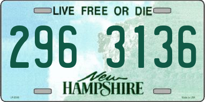 NH license plate 2963136