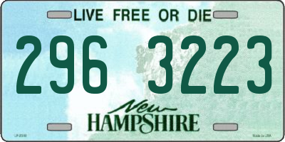 NH license plate 2963223