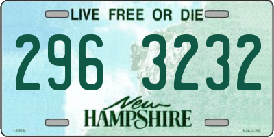 NH license plate 2963232