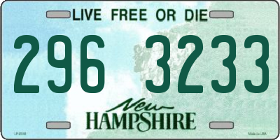 NH license plate 2963233