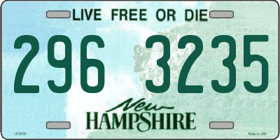 NH license plate 2963235