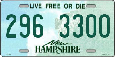 NH license plate 2963300