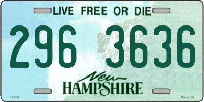 NH license plate 2963636