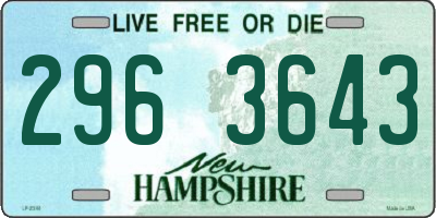 NH license plate 2963643