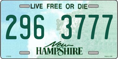 NH license plate 2963777