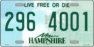 NH license plate 2964001