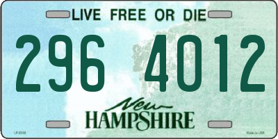 NH license plate 2964012
