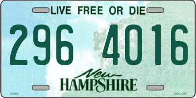 NH license plate 2964016