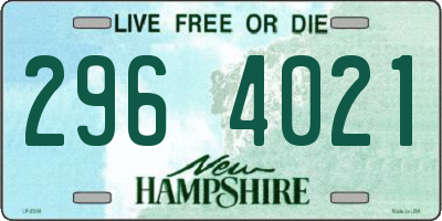 NH license plate 2964021