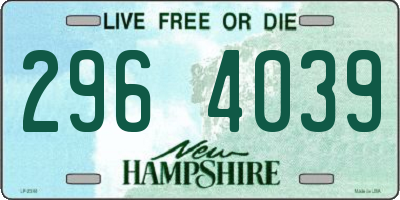 NH license plate 2964039