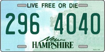 NH license plate 2964040