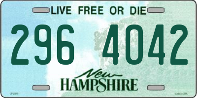 NH license plate 2964042