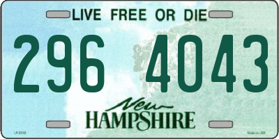 NH license plate 2964043