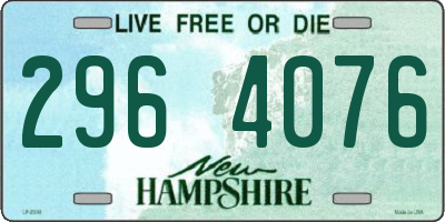 NH license plate 2964076