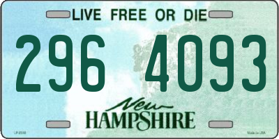NH license plate 2964093