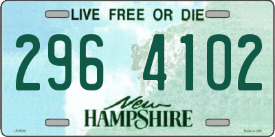 NH license plate 2964102