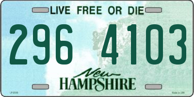 NH license plate 2964103