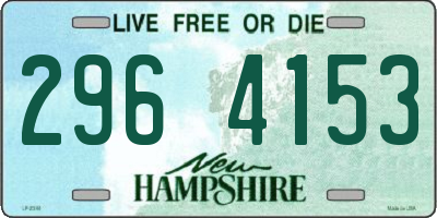 NH license plate 2964153